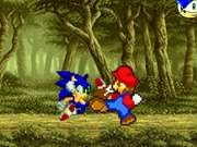 Sonic vs Mario fight